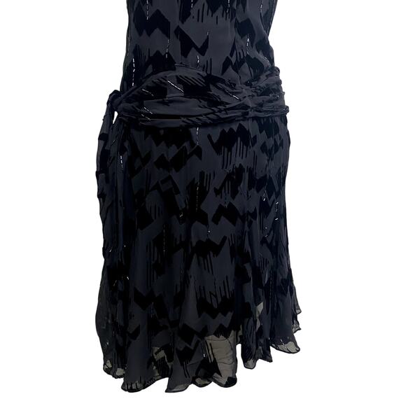 Nine West Silk Velvet Beaded Gothic Whimsygoth Dark Fairy Dress - Picture 8 of 13